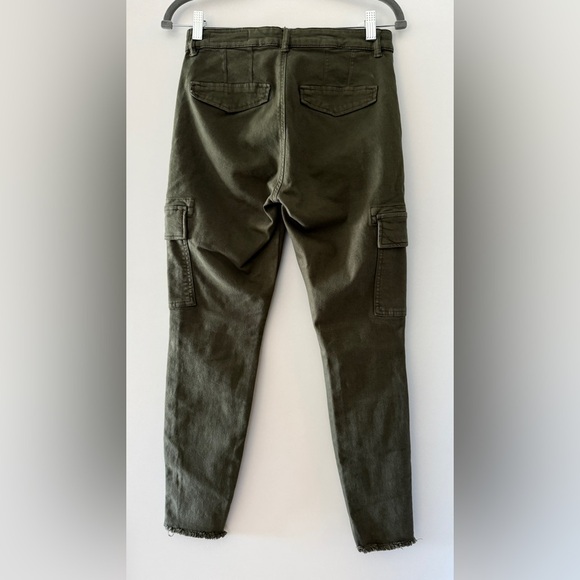 NEW AllSaints DURAN SKINNY DENIM CARGO JEANS, Olive Green, Size 27 (=US 6) - Picture 7 of 9